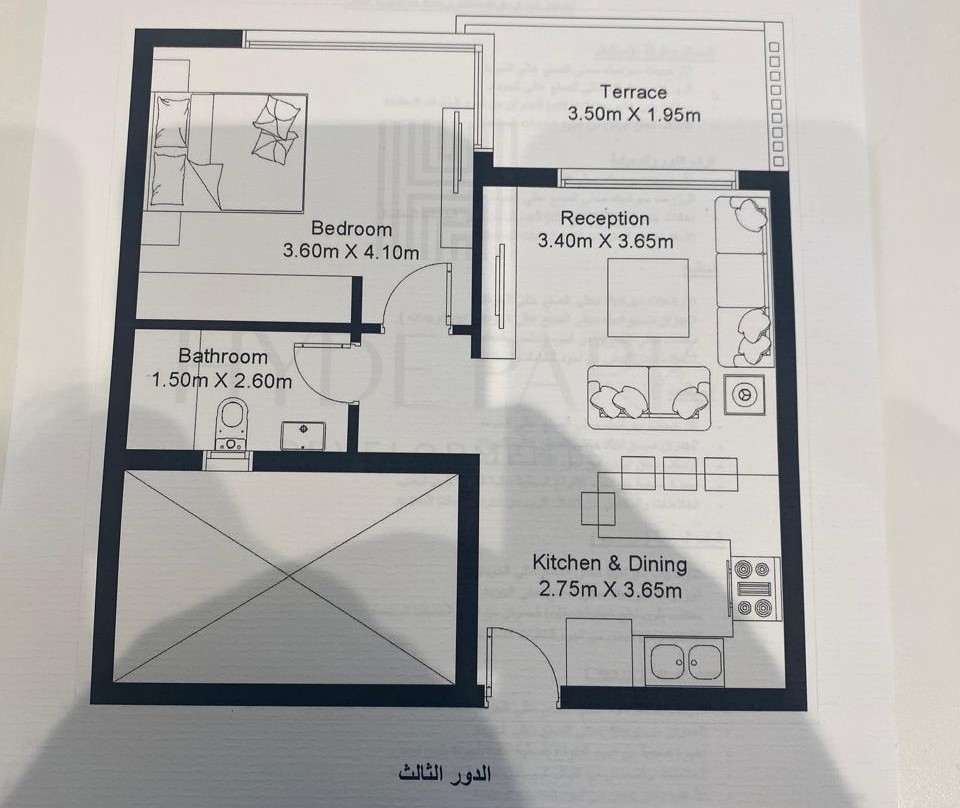Floor plan for chalet at Hyde Park North - Seashore