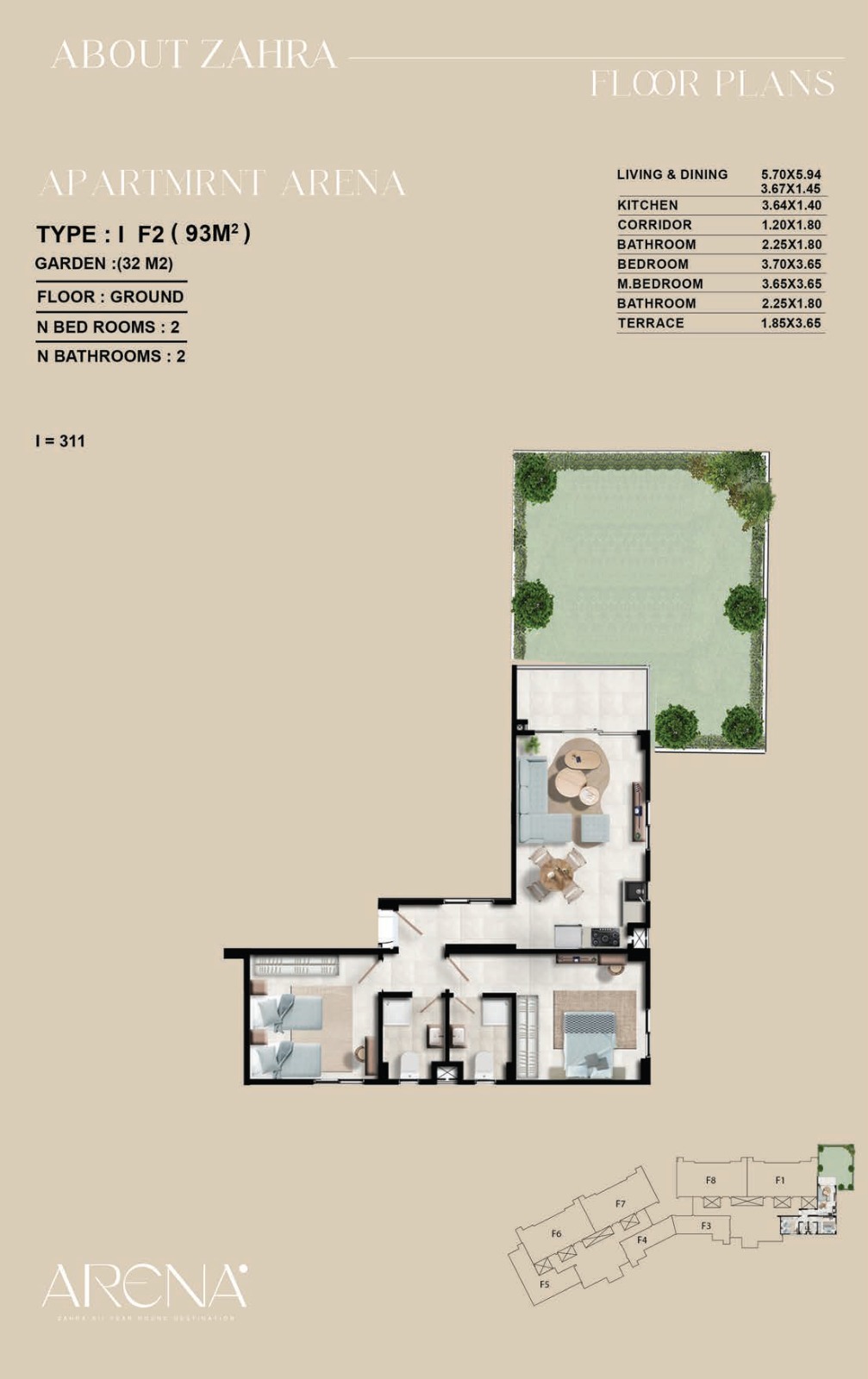 Floor plan for chalet at Zahra Morshedy Group