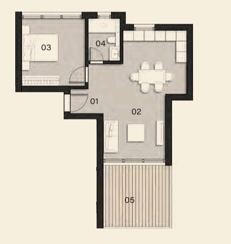 Floor plan for apartment at ZED