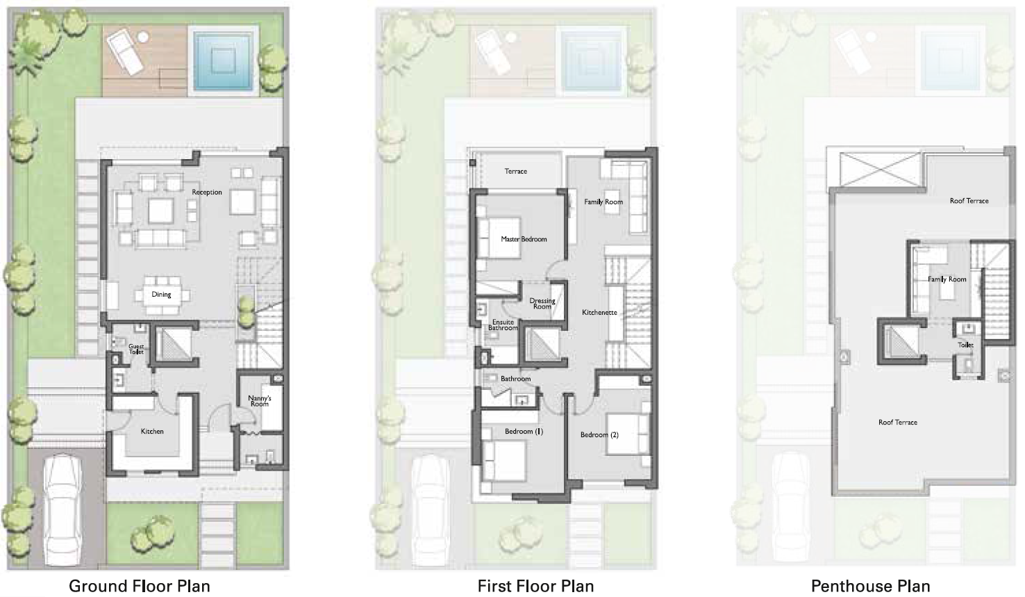 Floor plan for villa at Palm Hills New Cairo