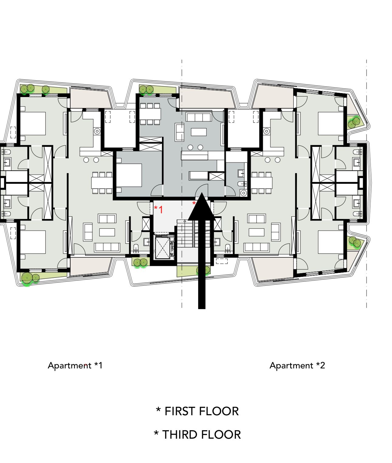 Floor plan for apartment at Badya