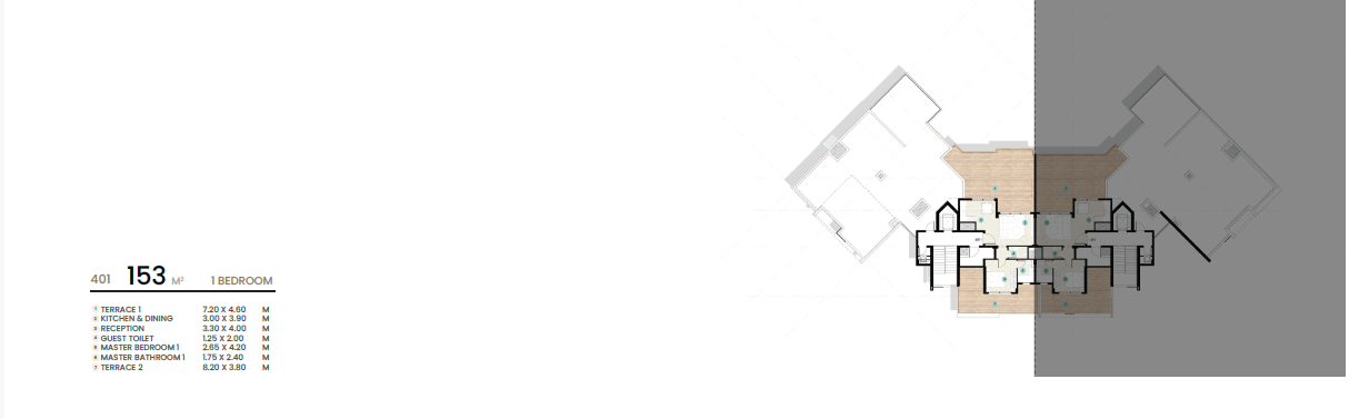 Floor plan for chalet at Azha North Coast
