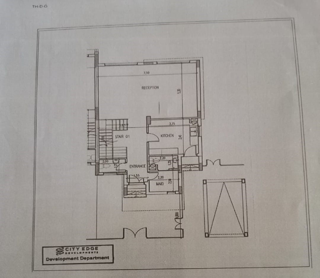 Floor plan for townhouse at Etapa