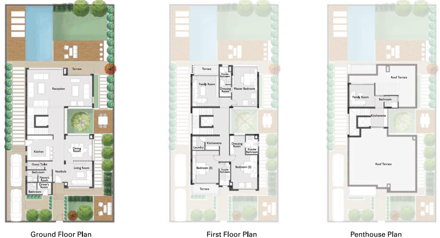 Floor plan for villa at Palm Hills New Cairo