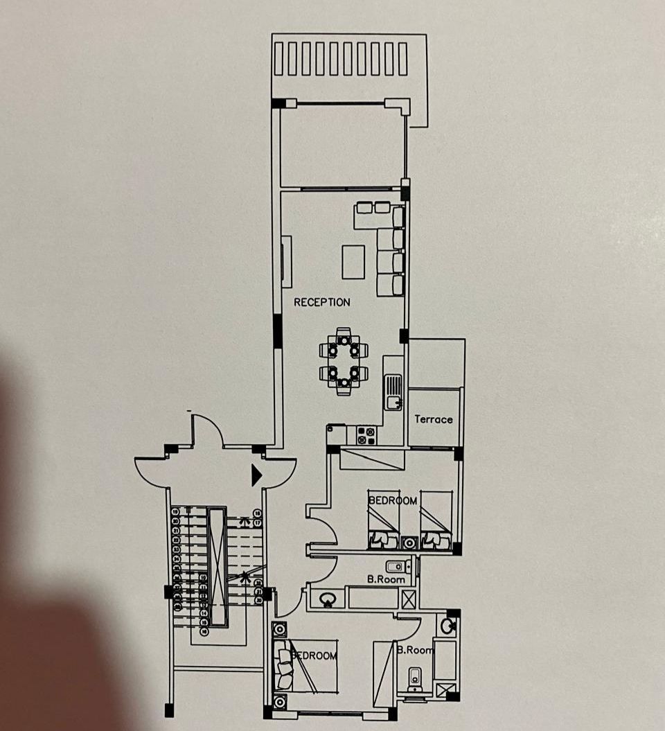 Floor plan for chalet at Telal Sokhna
