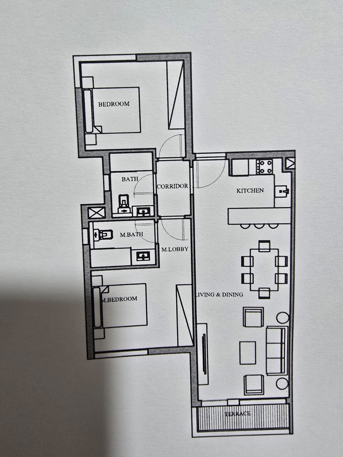 Floor plan for chalet at Plage