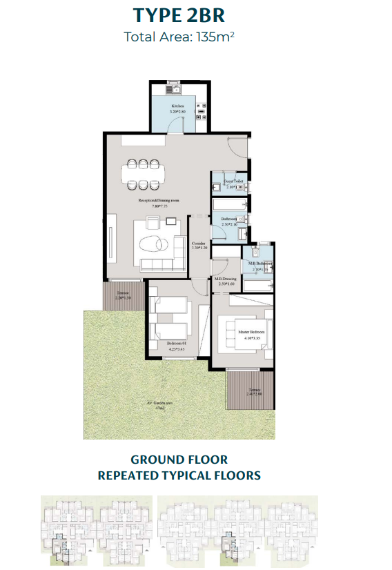 Floor plan for apartment at Acasa Mia
