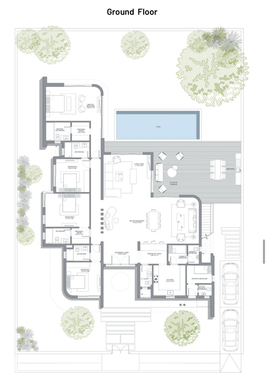 Floor plan for villa at June