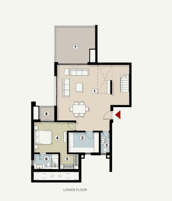 Floor plan for duplex at ZED East