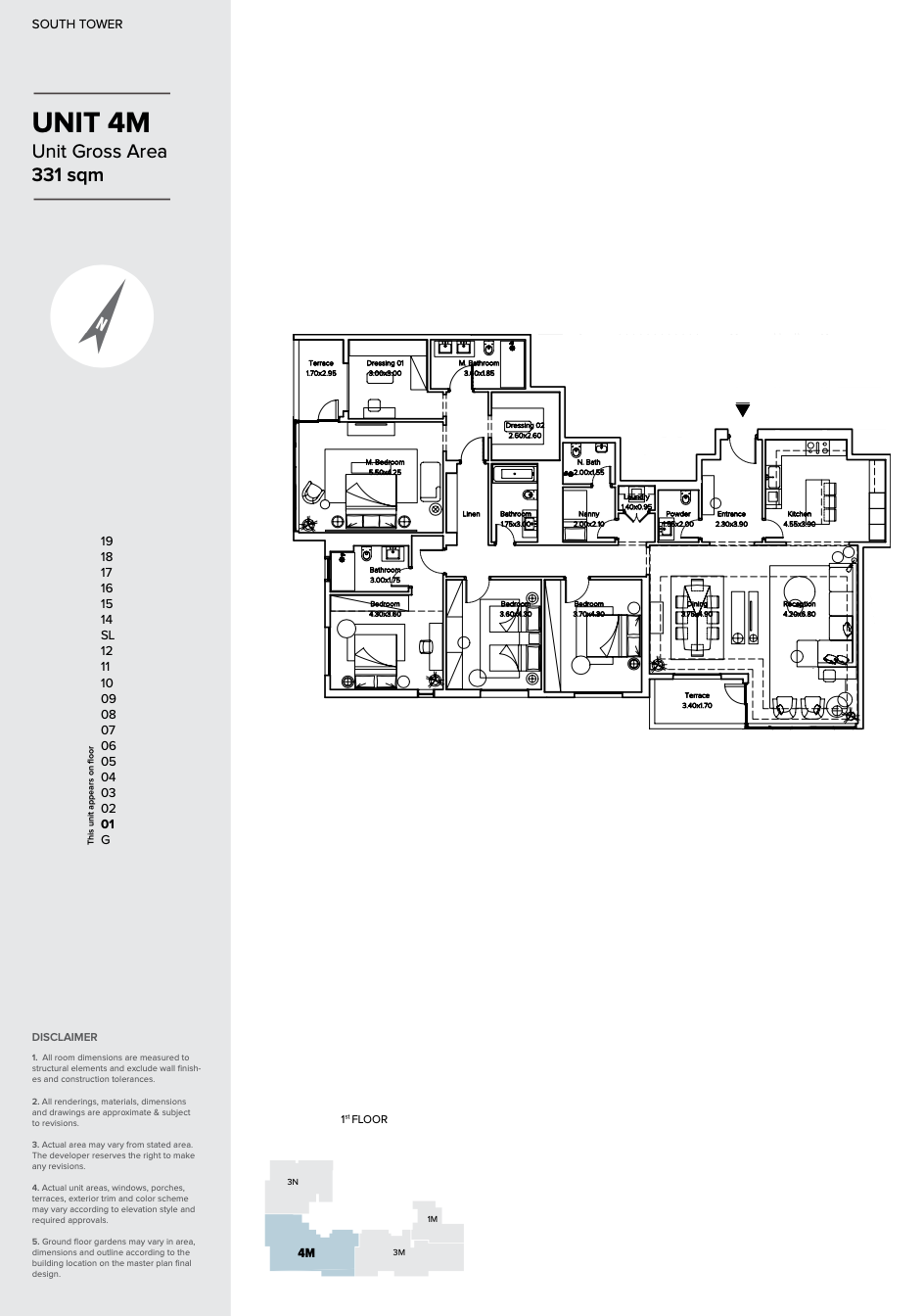 Floor plan for apartment at AEON Towers