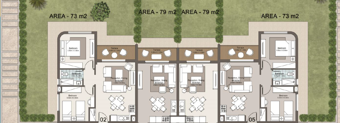 Floor plan for chalet at Koun