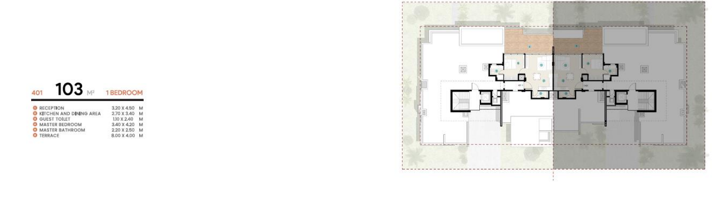 Floor plan for penthouse at Azha North Coast