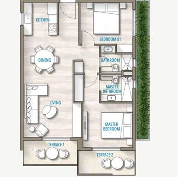 Floor plan for chalet at Southmed