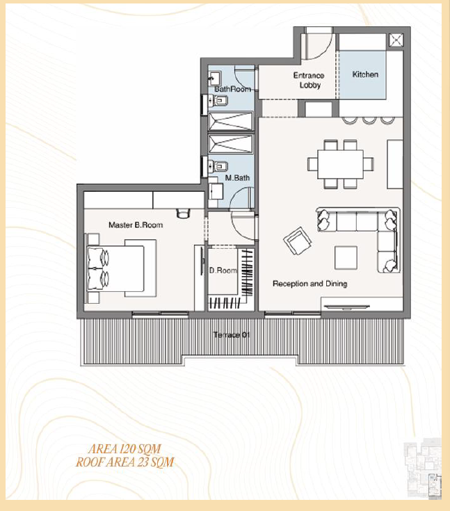 Floor plan for apartment at Noll