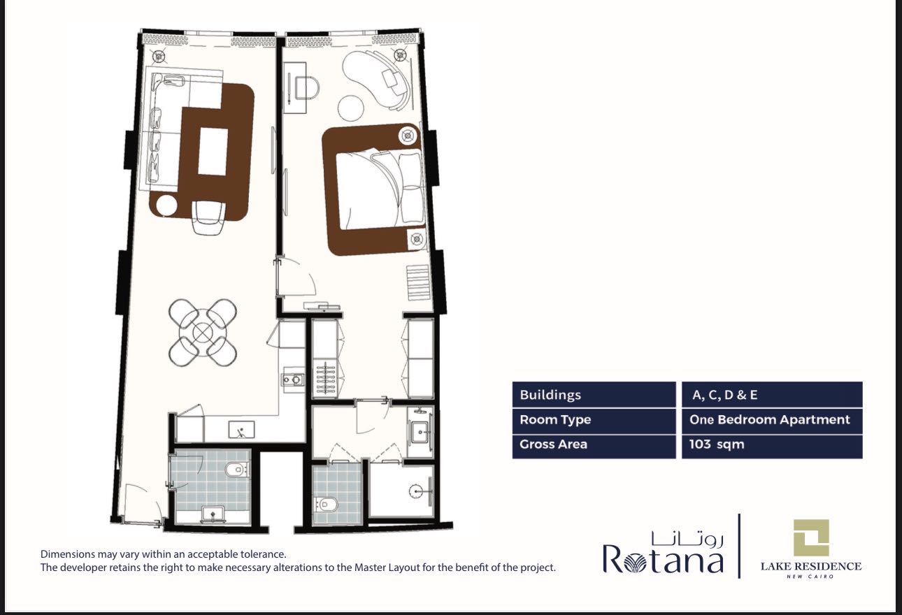 Floor plan for apartment at Fifth Square Al Marasem