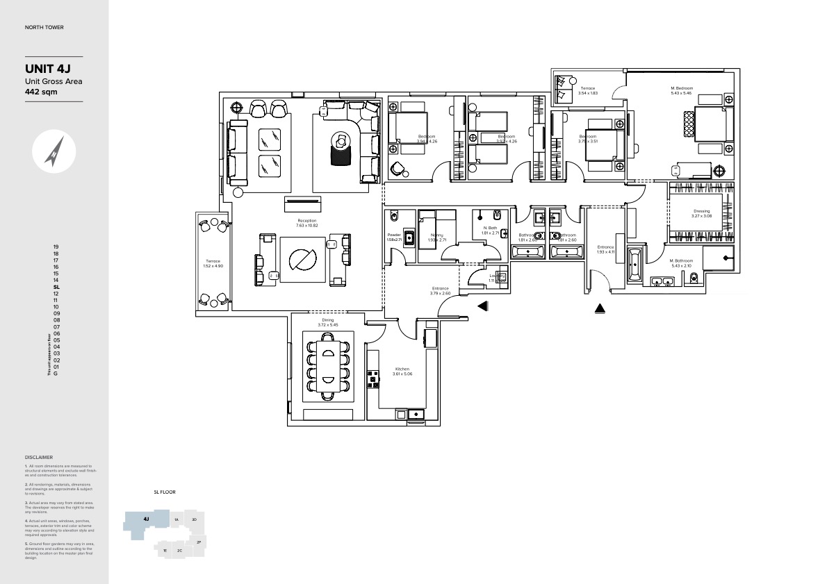 Floor plan for apartment at AEON Towers