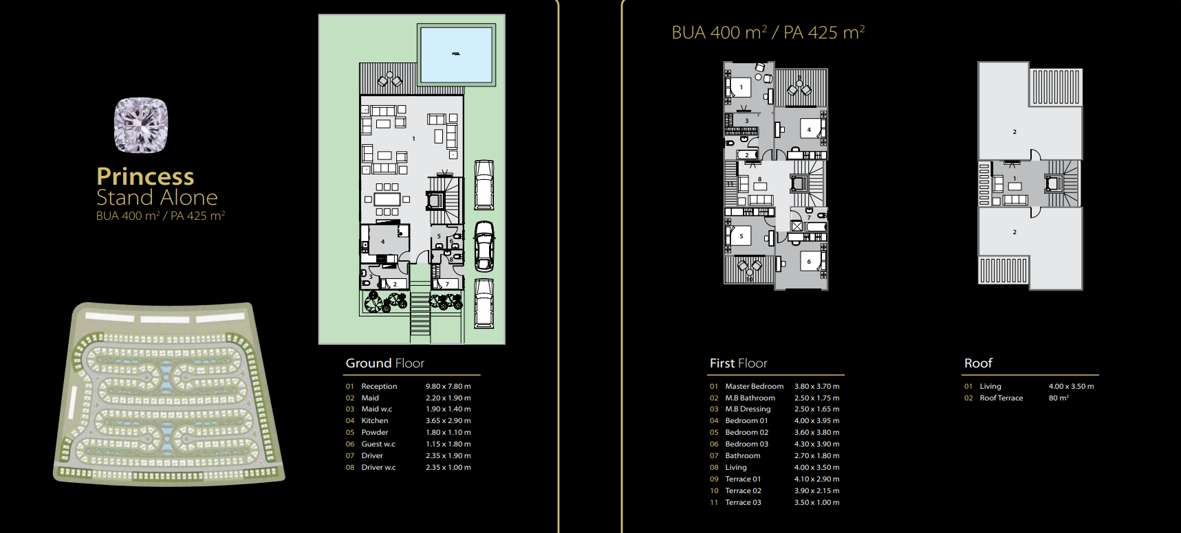 Floor plan for villa at Midtown Solo