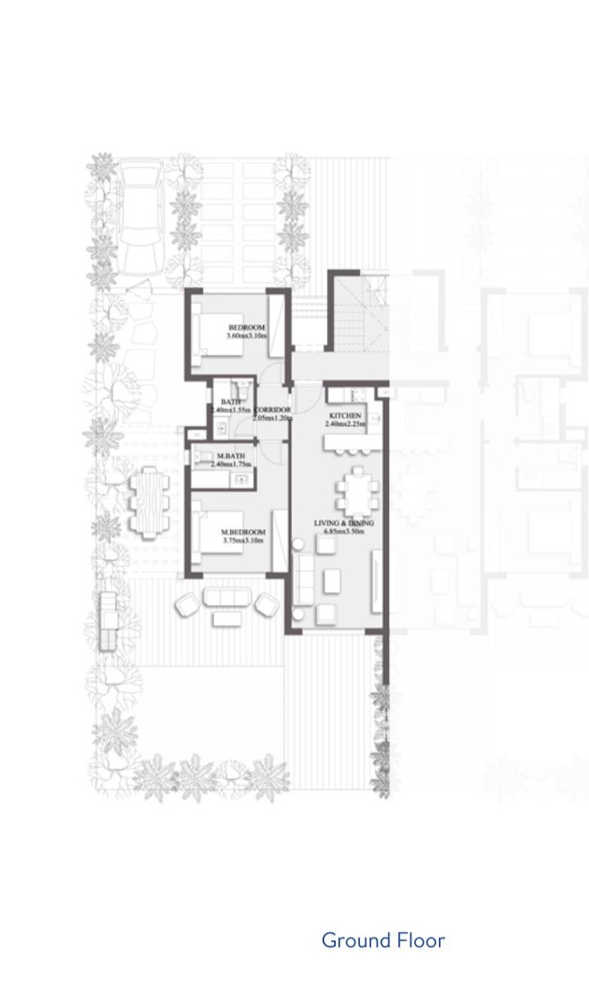 Floor plan for chalet at Plage