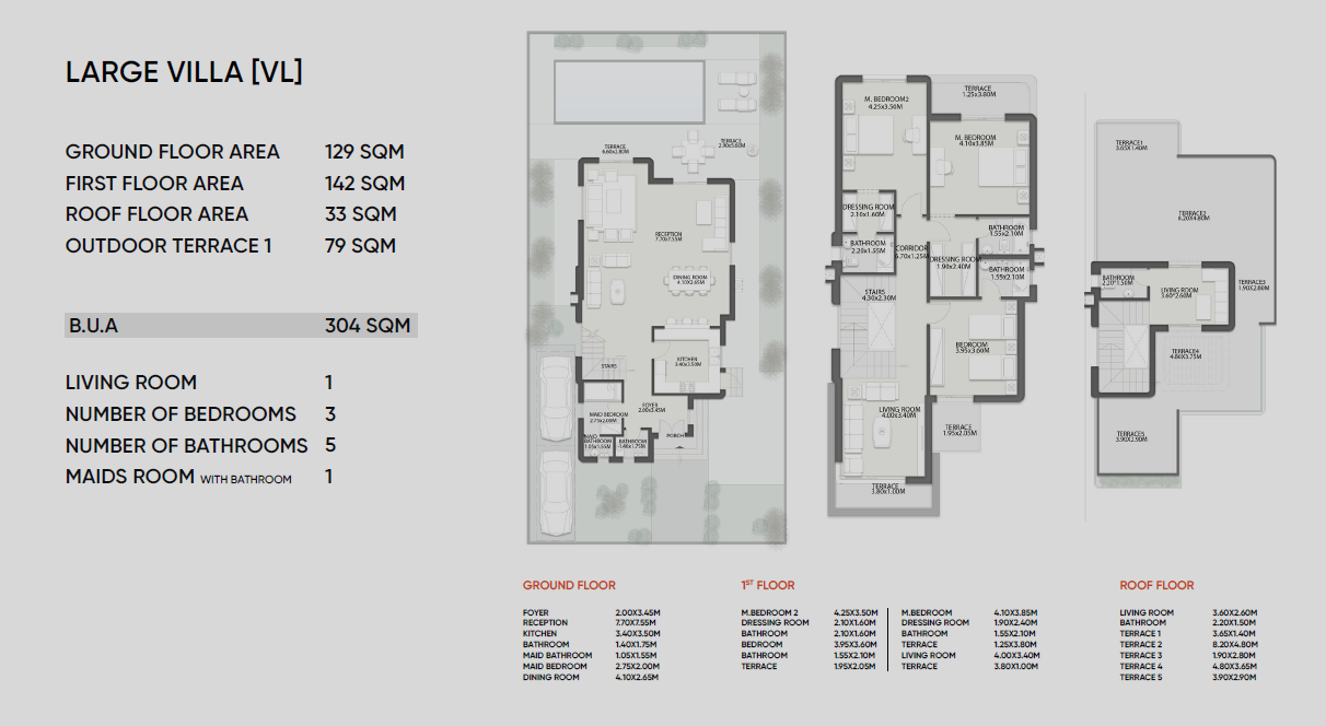 Floor plan for villa at Lake West 4