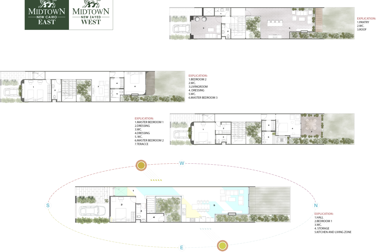 Floor plan for townhouse at Midtown East