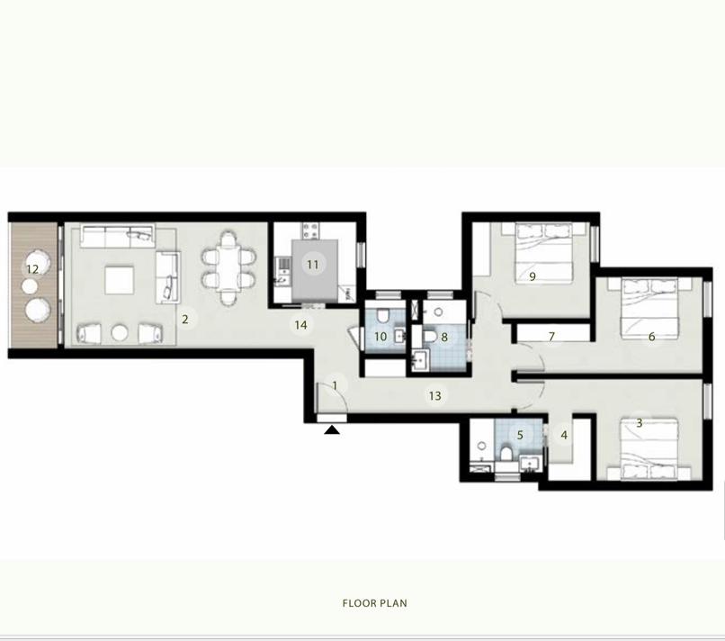 Floor plan for apartment at ZED