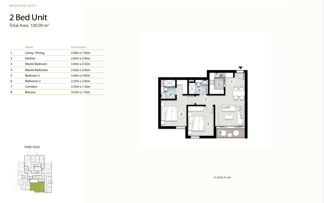 Floor plan for apartment at ZED
