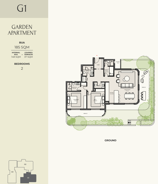 Floor plan for apartment at Crescent Walk