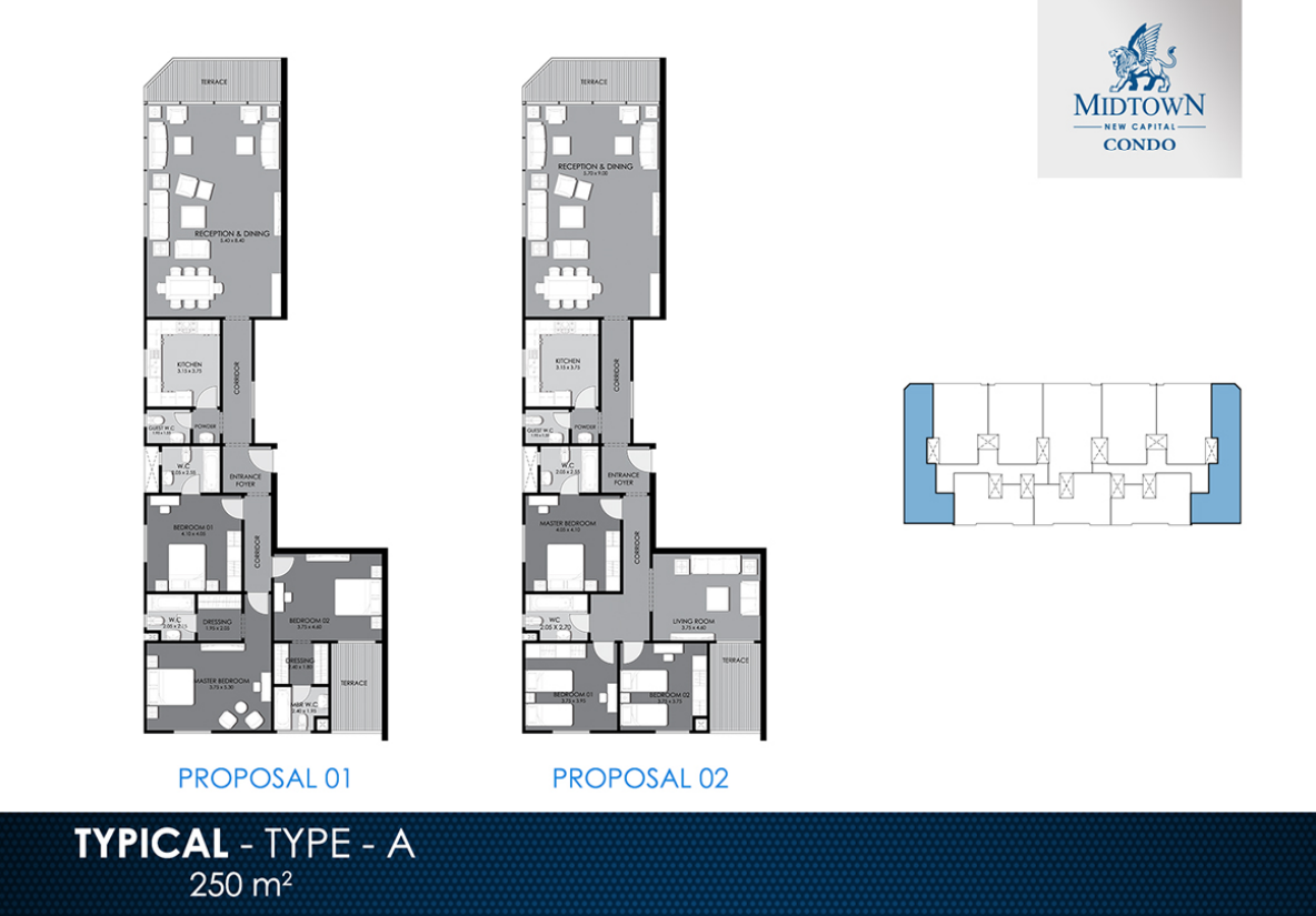 Floor plan for apartment at Midtown condo