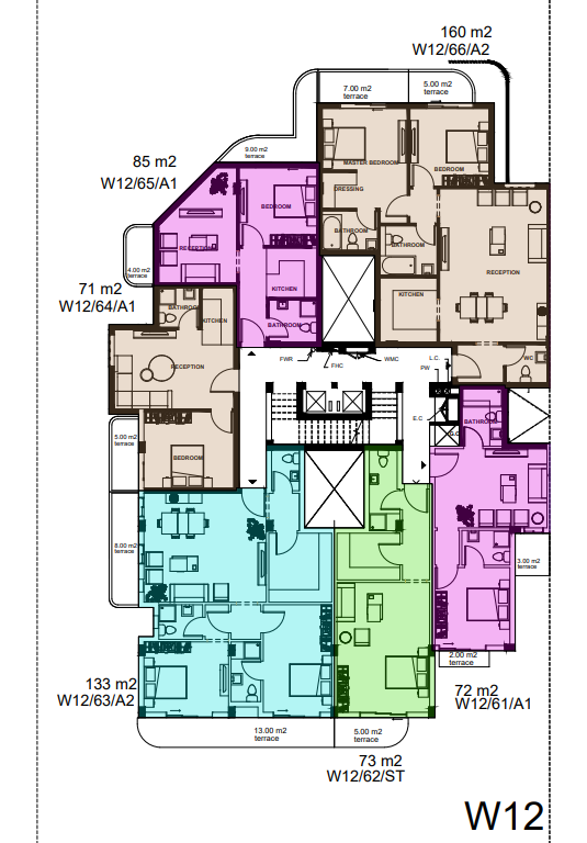 Floor plan for apartment at White Residence