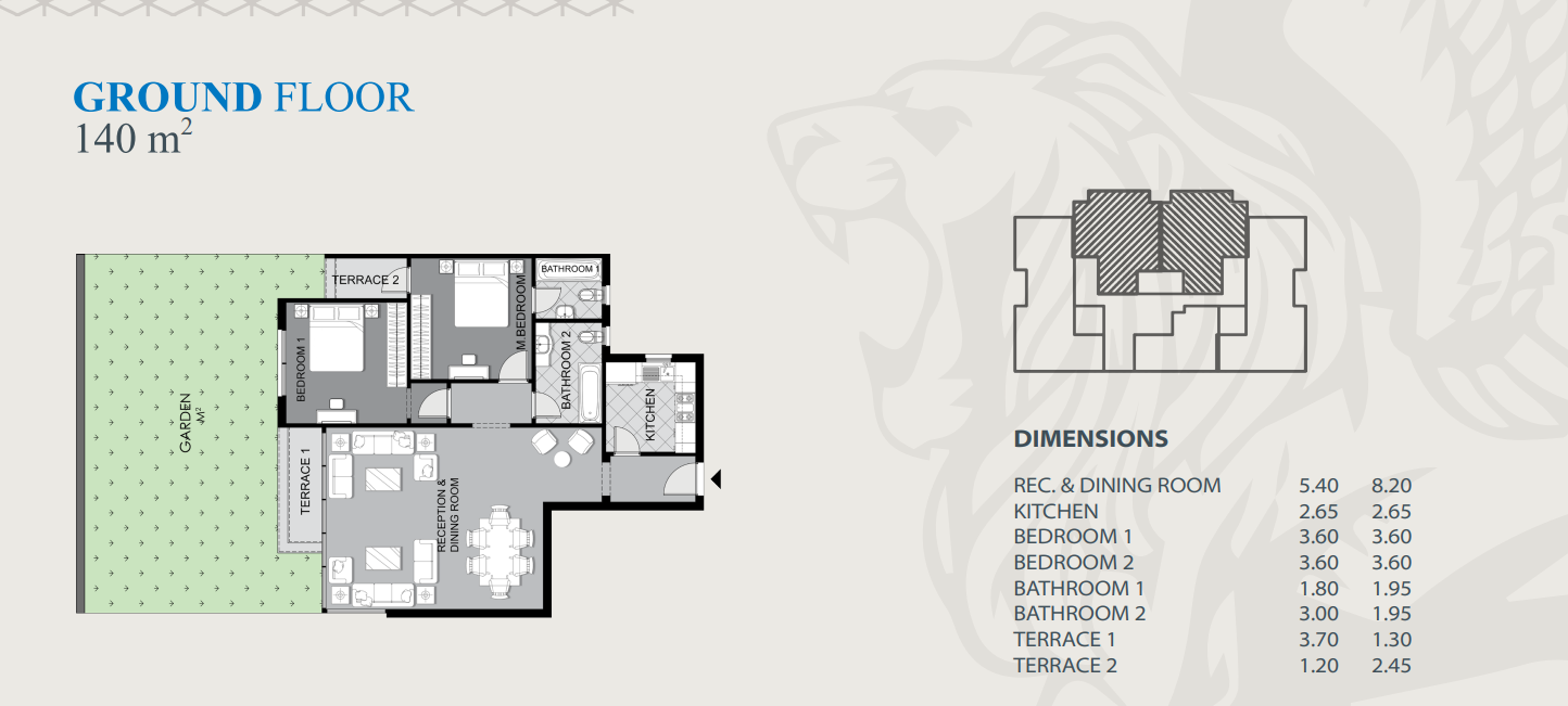 Floor plan for apartment at Midtown Sky