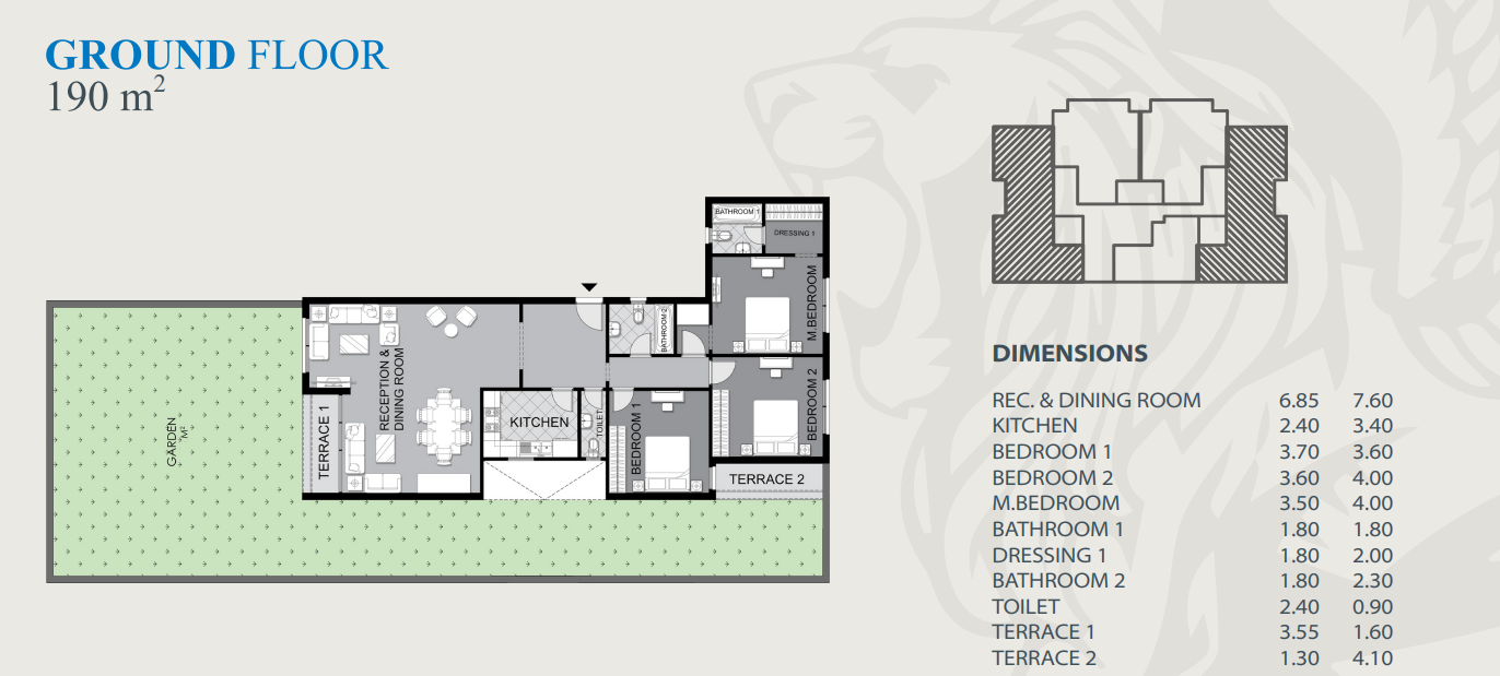 Floor plan for apartment at Midtown Sky