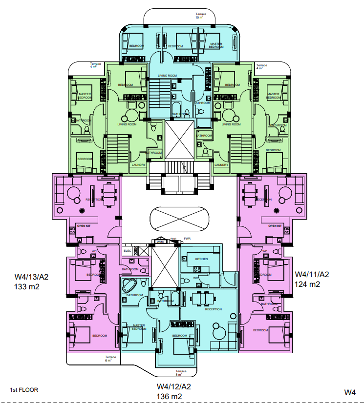 Floor plan for apartment at White Residence