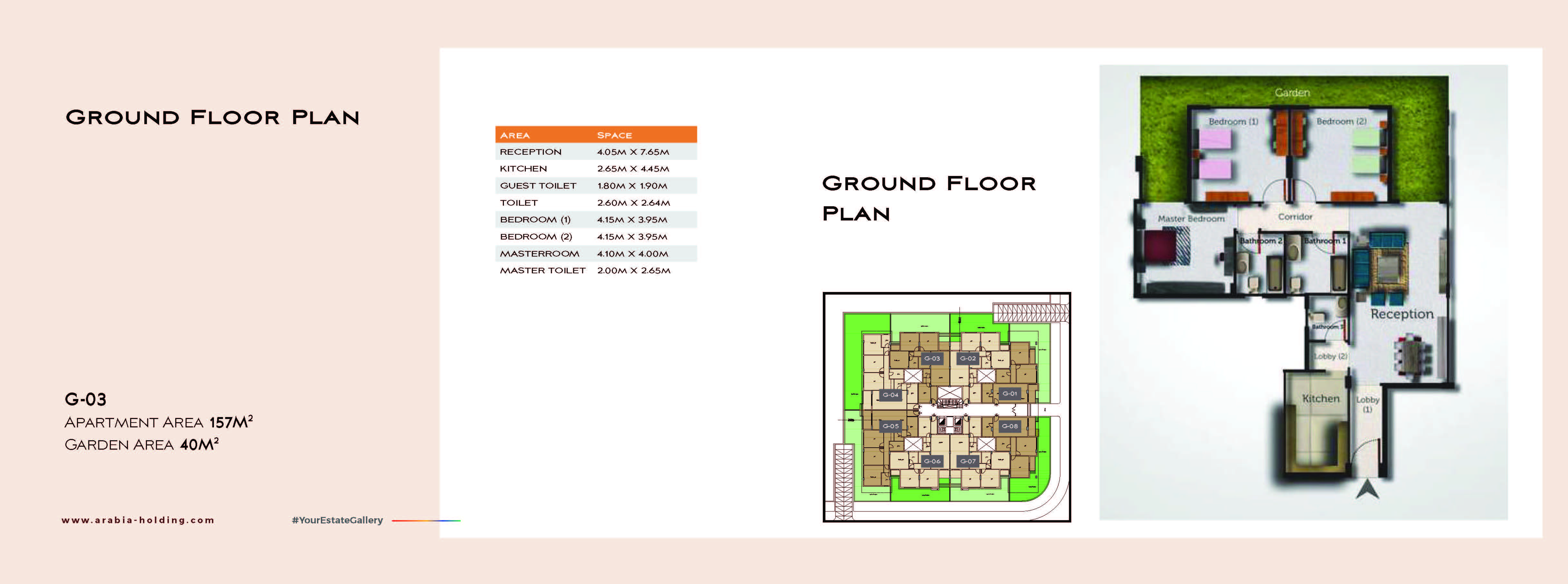 Floor plan for apartment at Galleria Residence