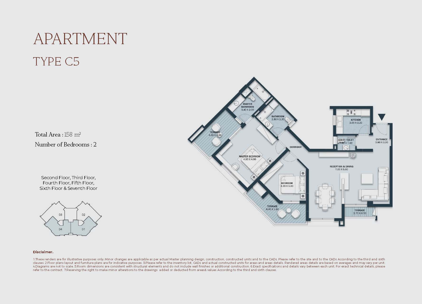 Floor plan for apartment at Al Maqsad Park