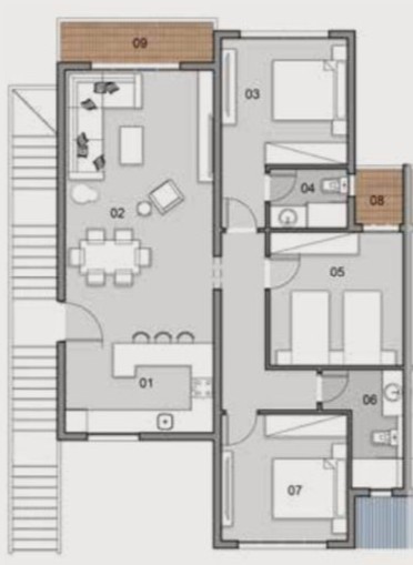 Floor plan for duplex at Kings Way