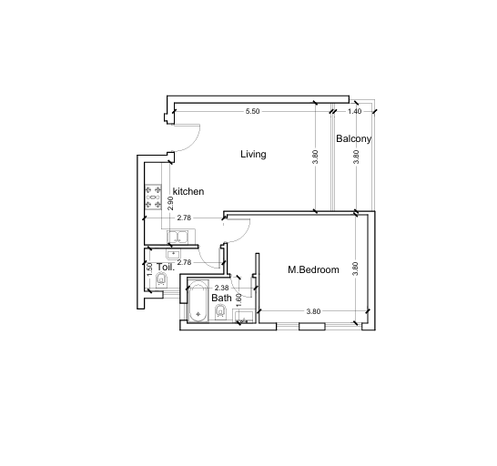 Floor plan for chalet at Cali Coast Ras El Hekma
