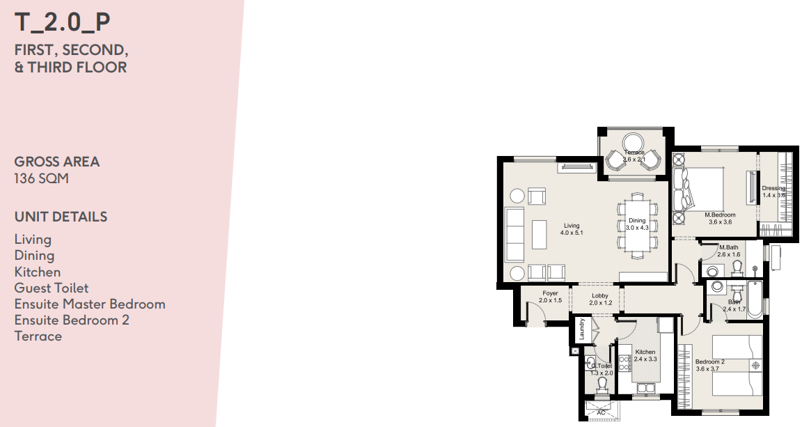 Floor plan for apartment at D Parks New Cairo