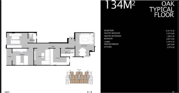 Floor plan for apartment at Sun Capital
