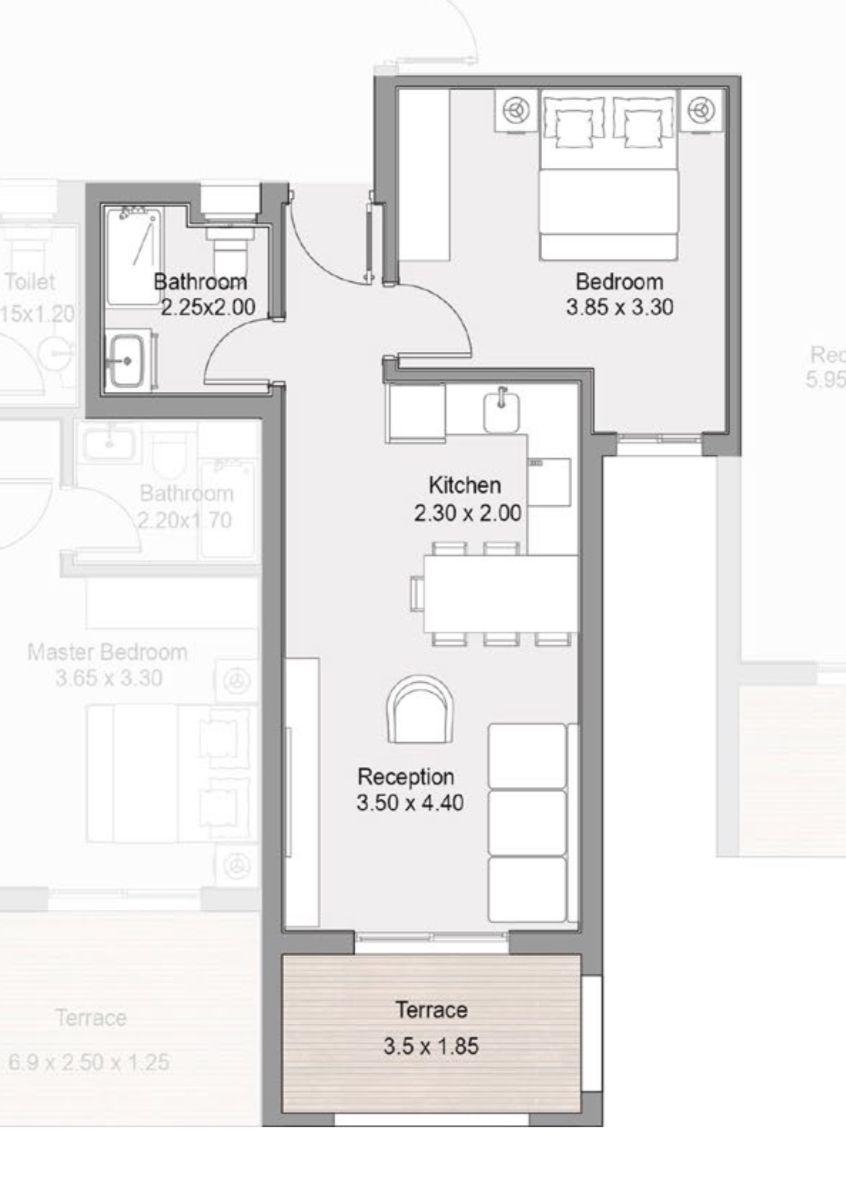 Floor plan for chalet at D-Bay