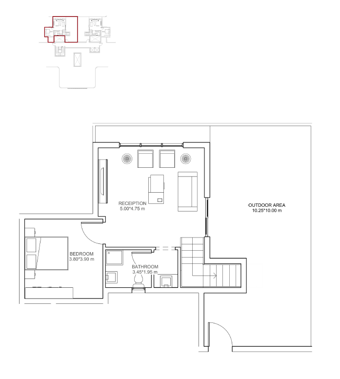 Floor plan for penthouse at J East-Phase 2