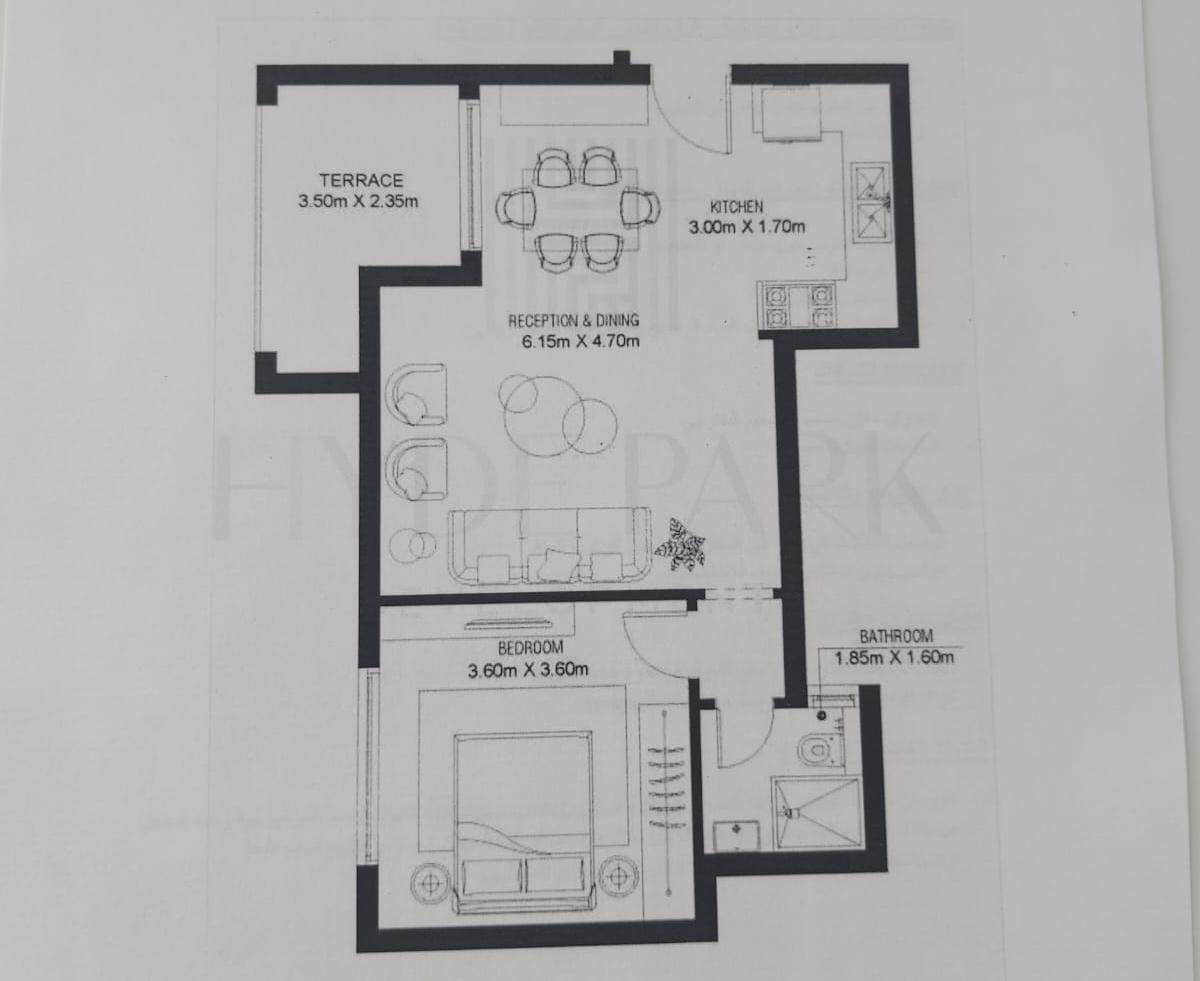 Floor plan for apartment at Garden Lakes