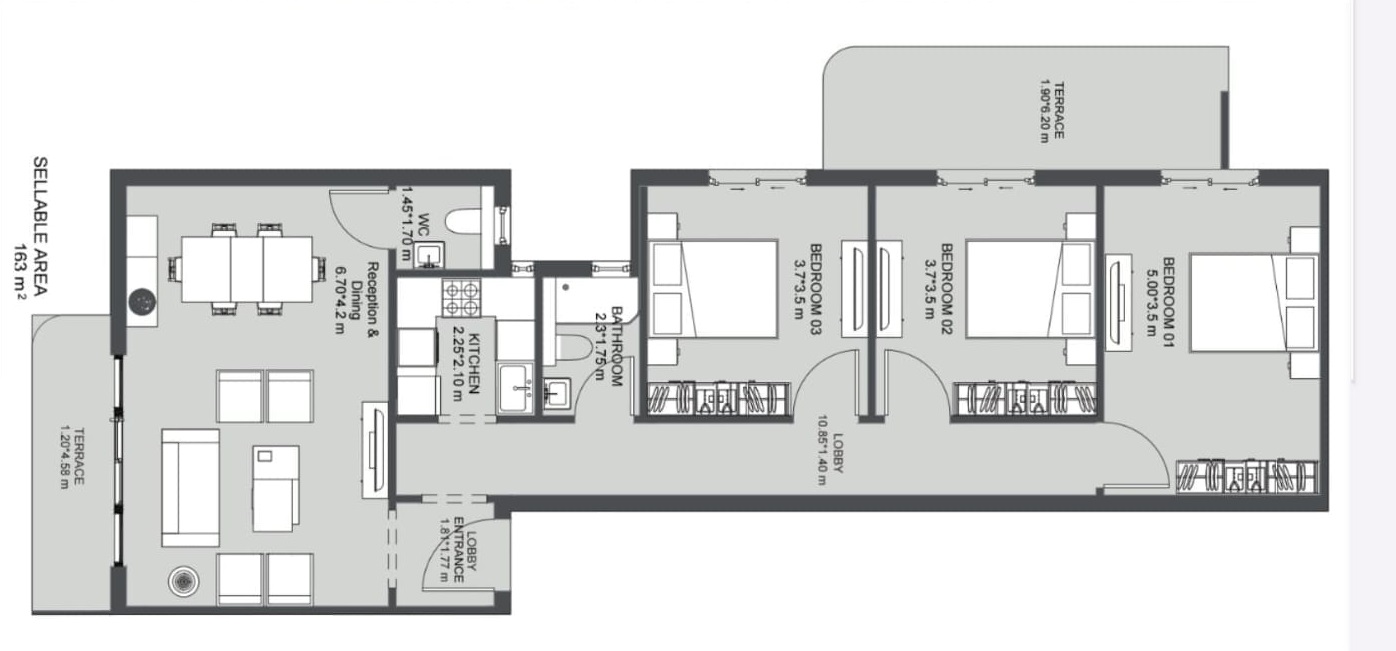 Floor plan for apartment at Lumia Lagoons