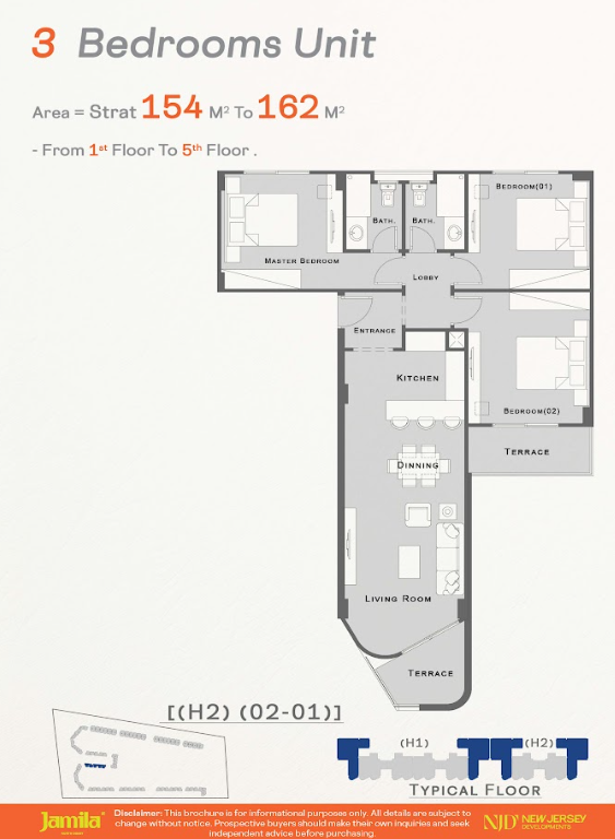 Floor plan for chalet at Jamila