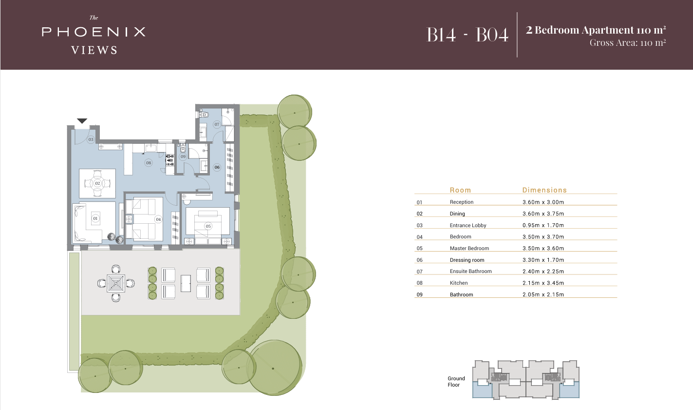 Floor plan for apartment at Swanlake Residences