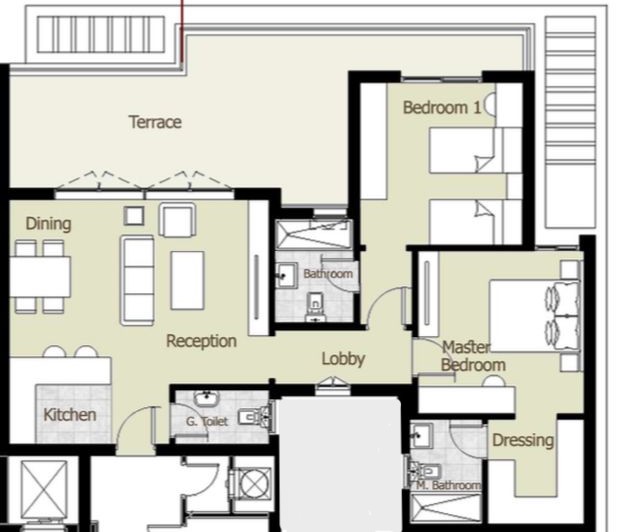 Floor plan for apartment at Azad Views