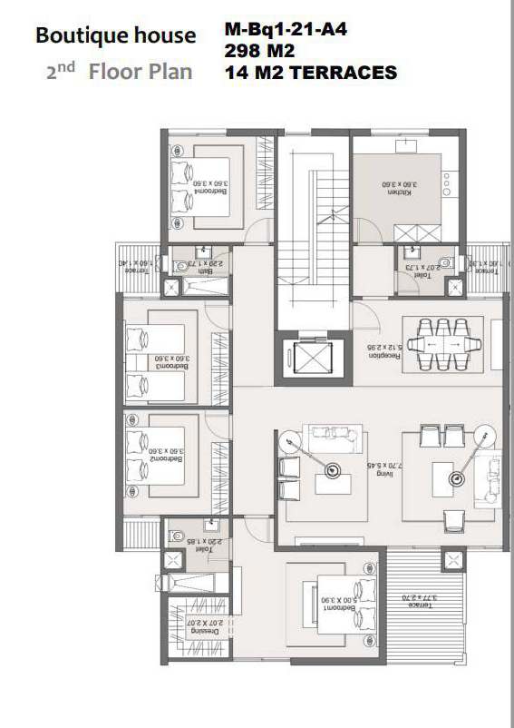 Floor plan for apartment at Maliv