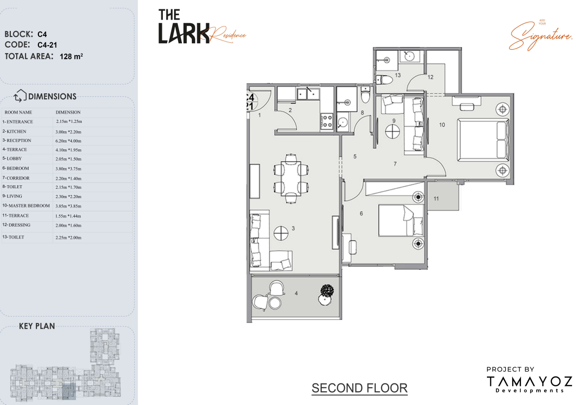 Floor plan for apartment at The Lark Residence