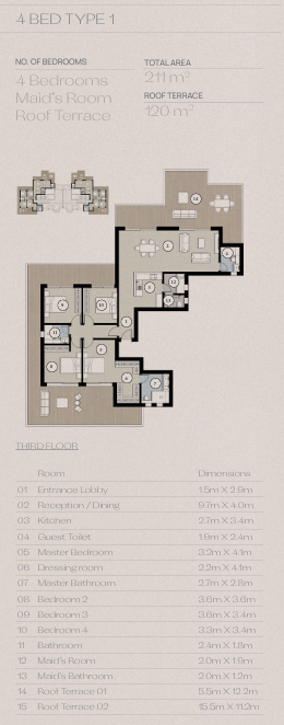 Floor plan for apartment at Silvertown Silversands