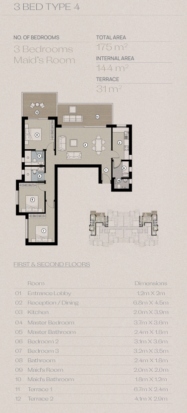 Floor plan for chalet at Silvertown Silversands