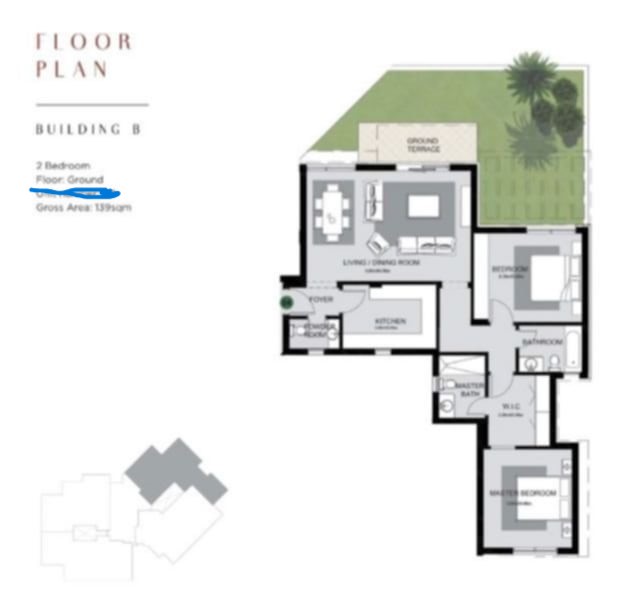 Floor plan for apartment at The Estates Residence
